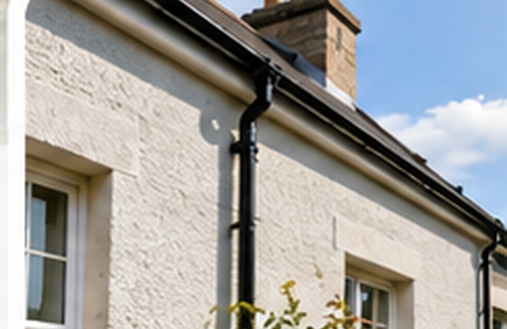 Rendered exterior wall on a Scottish home
